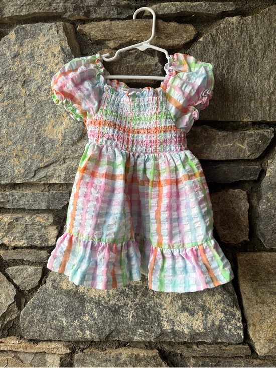 Bonnie Jean Other - Bonnie Jean Pastel Rainbow Smocked Puff Sleeve Dress